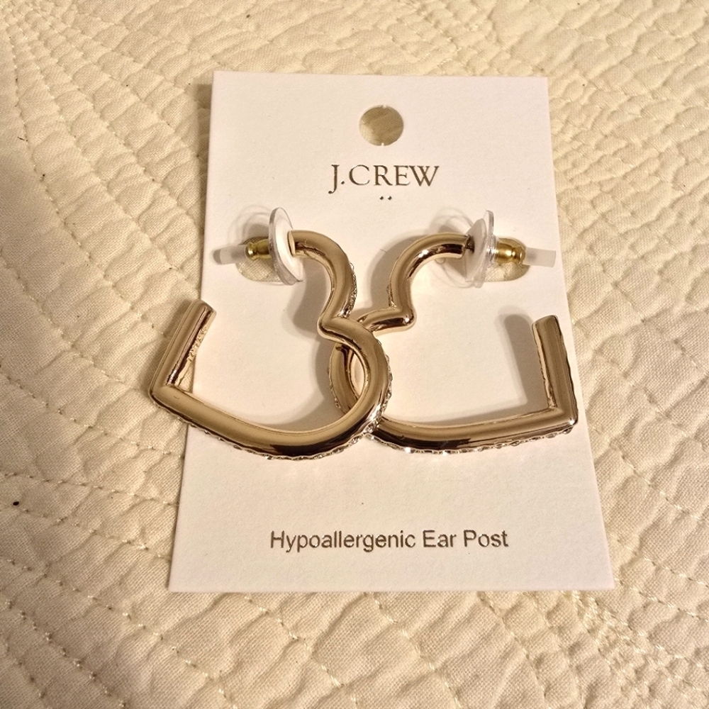 J. Crew Gold Classic Hoop Earrings